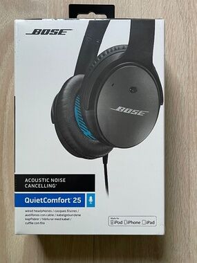 NEW In-Box Bose QuietComfort 25 Acoustic Noise Cancelling Headphones - Black-